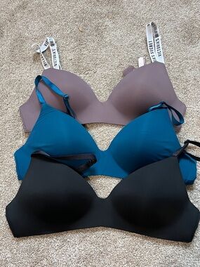 Victoria's Secret T-Shirt Bras in Black, Teal, Mauve
